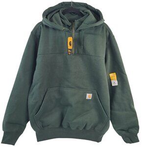 Carhartt Rain Defender Loose Fit Heavyweight Quarter-Zip Sweatshirt Green Sz M